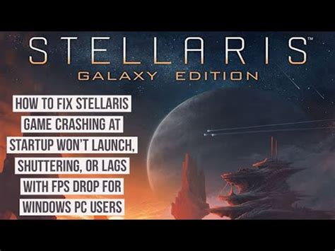 Stellaris crashing - Please explain your issue is in as much detail as possible. My game crashes. It seems to lose focus and then sticks to the background, when I give focus back, it shows a tiny stellaris in the top of my screen and then it fully crashes. I can keep it alive in the background for a few minutes with no change.
